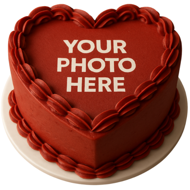 Heart Photo Cake