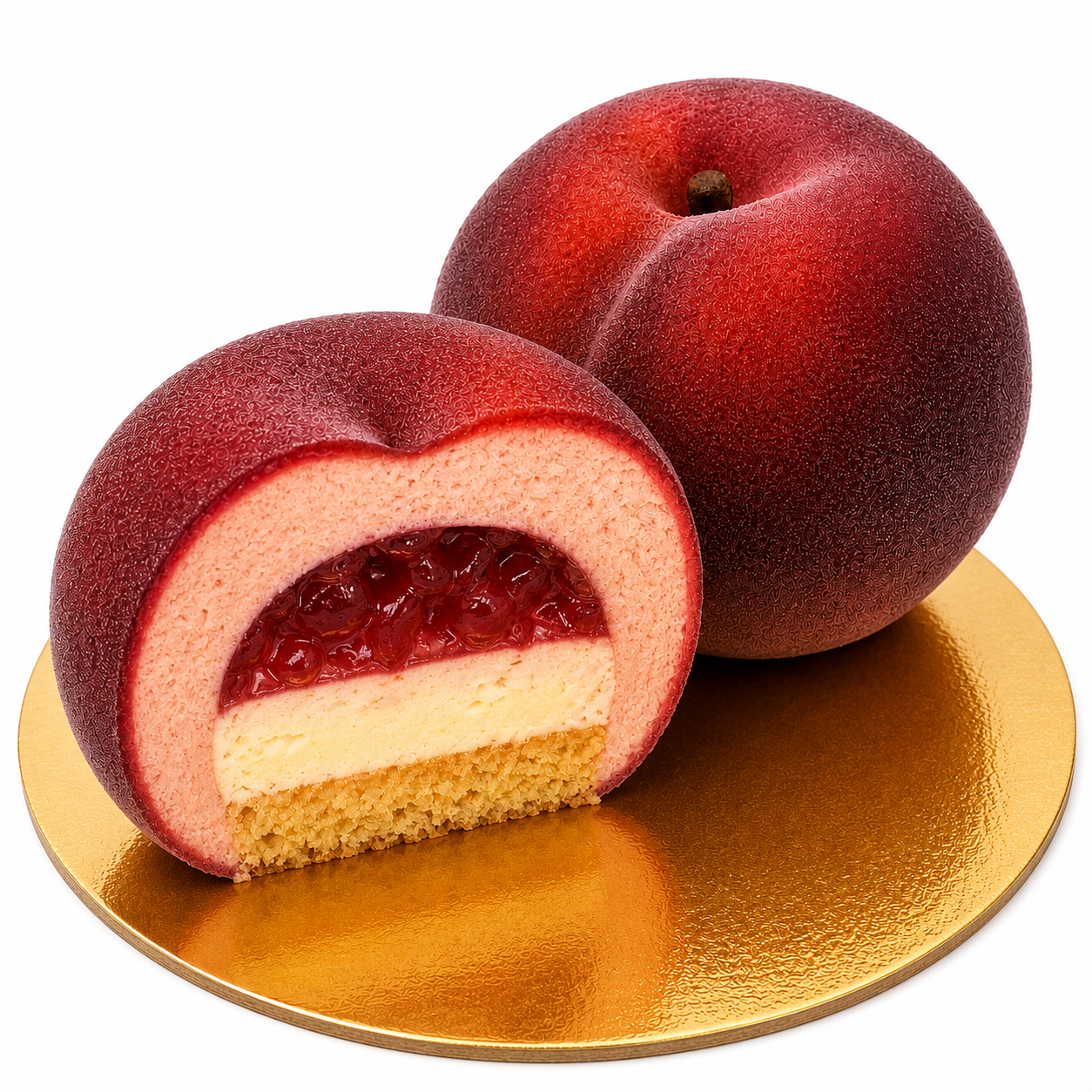 Peach realistic cake