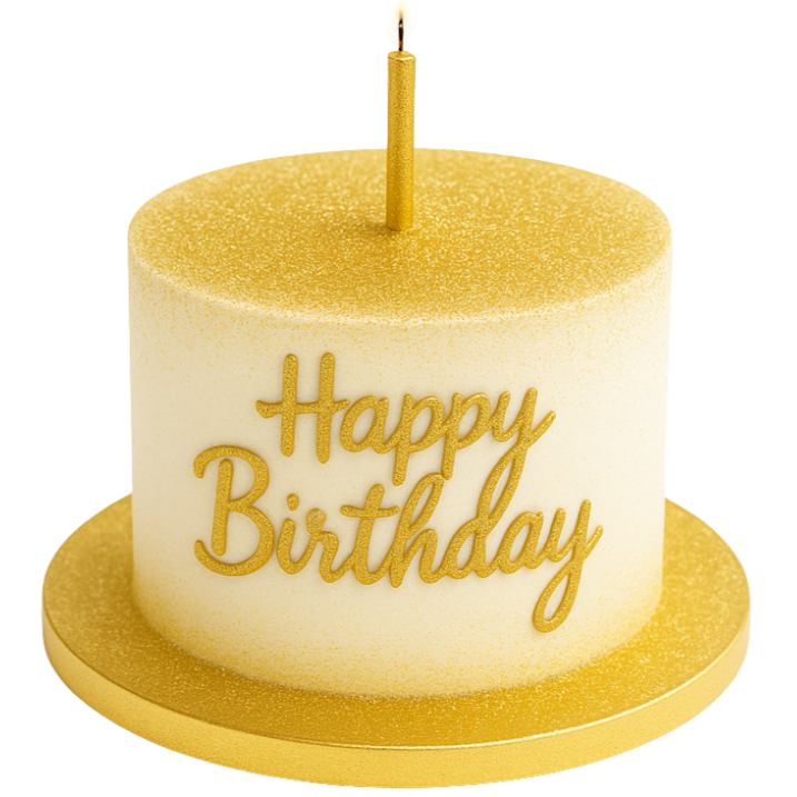 Glitter Blow Cake
