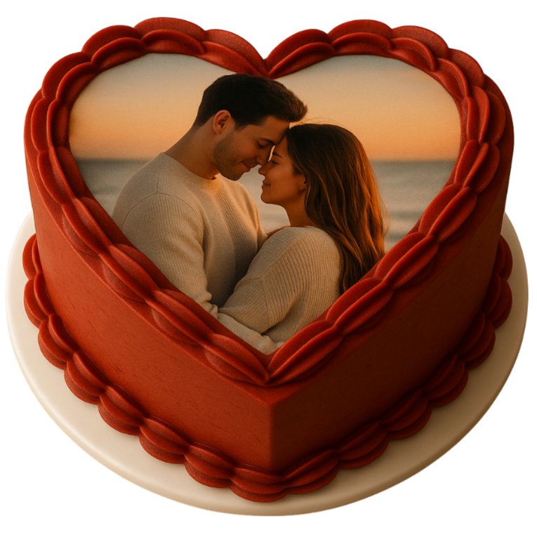 Heart Photo Cake
